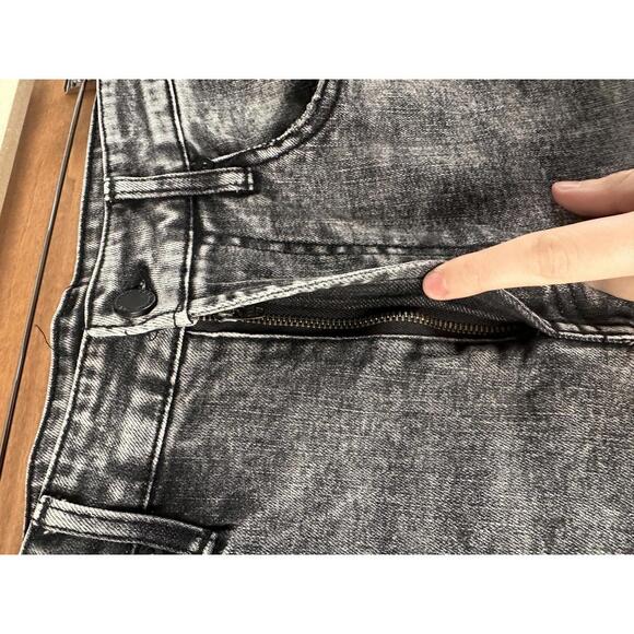 OAT New York Black Acid Stone Wash High Rise Wide Leg Jeans Women’s size 8/29 - Picture 5 of 15